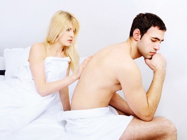 Potenzprobleme bei Männern im Bett